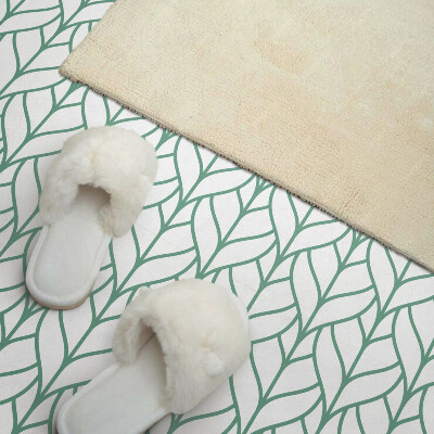 Self adhesive vinyl floor tiles Symmetrical leafy patterns