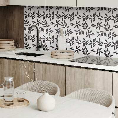 Vinyl tiles Green leaf pattern