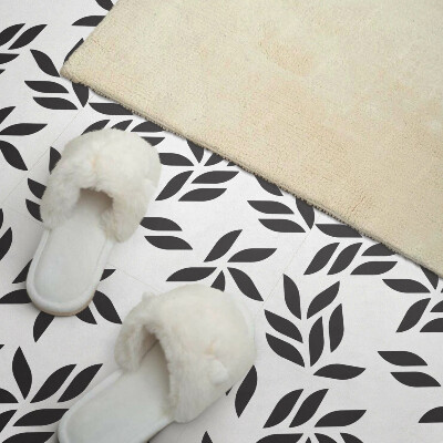 Vinyl tiles Green leaf pattern
