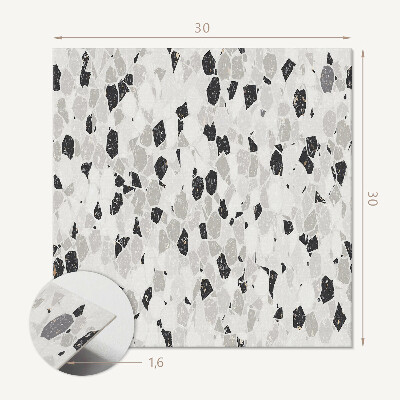 Self adhesive vinyl floor tiles Terracotta-style stone accents