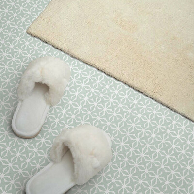 Self adhesive vinyl floor tiles Geometry in a floral style