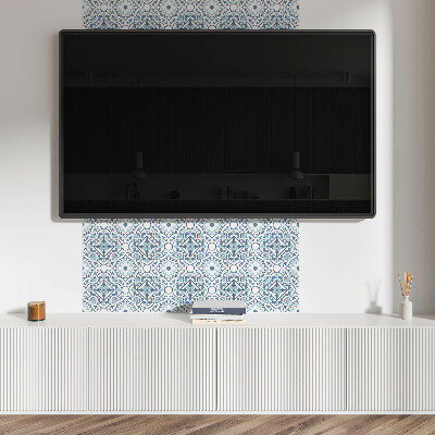 Self adhesive vinyl floor tiles Plant ornaments with a floral accent