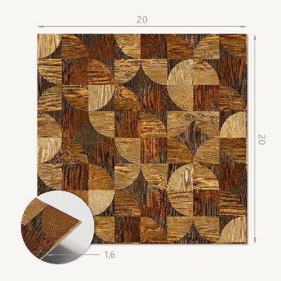 Vinyl tiles Geometry in the shape of natural wood