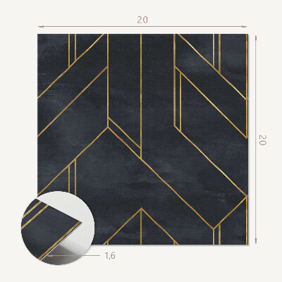 Self adhesive vinyl floor tiles Geometric shapes and lines