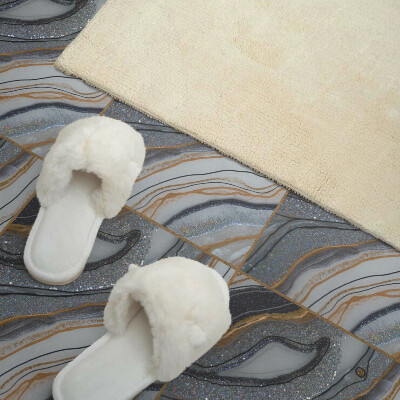 Pvc wall panels Abstract waves with radiation