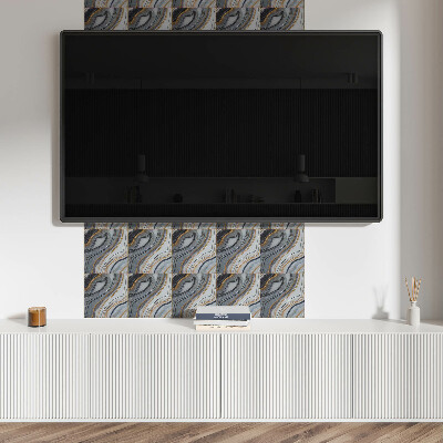 Pvc wall panels Abstract waves with radiation