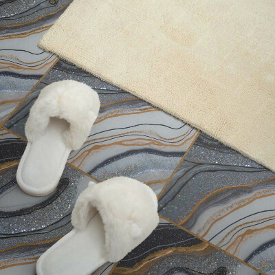 Pvc wall panels Abstract waves with radiation
