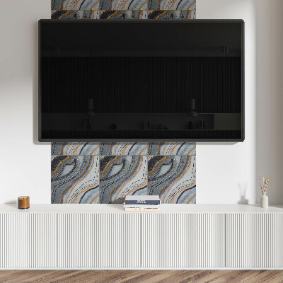 Pvc wall panels Abstract waves with radiation