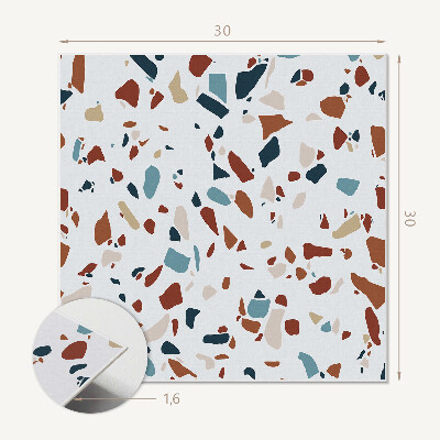 Self adhesive vinyl floor tiles Abstract mosaic composition