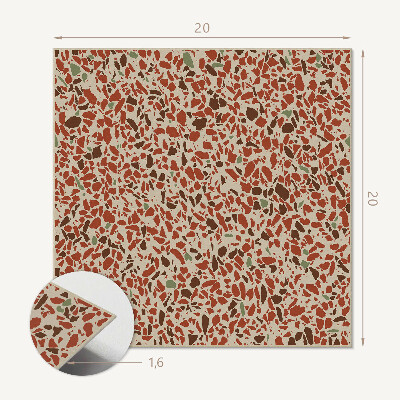 Self adhesive vinyl floor tiles Abstracts in shades of stones