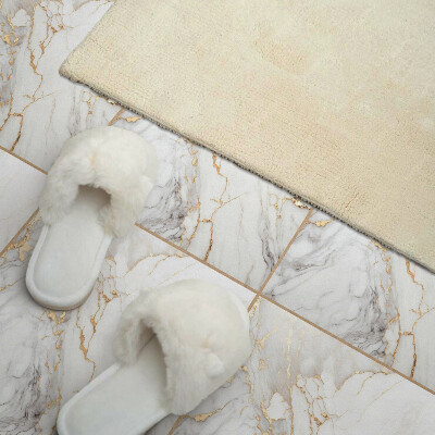 Vinyl tiles Stylish marble with delicate veins