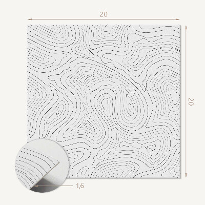 Vinyl tiles Abstract waves in dynamic lines