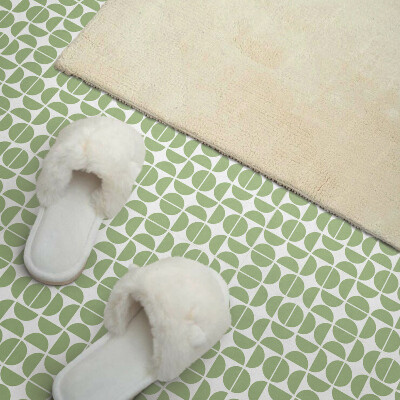 Self adhesive vinyl floor tiles Stylish pattern of round shapes