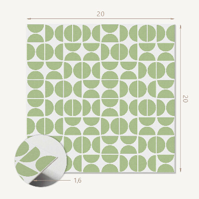 Self adhesive vinyl floor tiles Stylish pattern of round shapes
