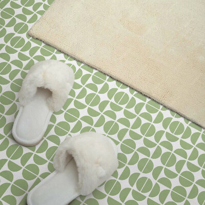Self adhesive vinyl floor tiles Stylish pattern of round shapes