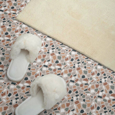 Self adhesive vinyl floor tiles Stone-style pattern
