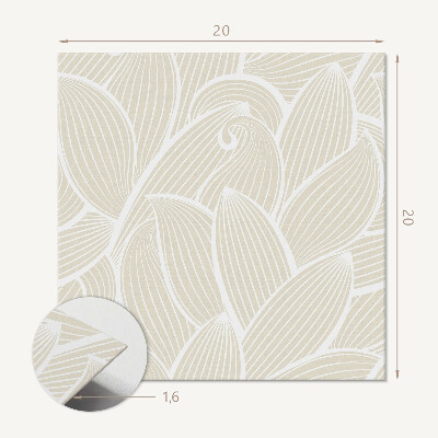 Pvc wall panels Floral wavy leaves