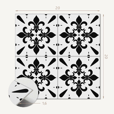 Vinyl tiles Floral patterns on a delicate background