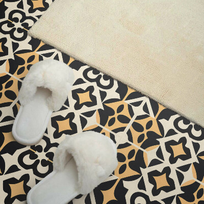 Self adhesive vinyl floor tiles Geometric style motifs