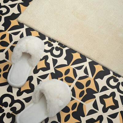 Self adhesive vinyl floor tiles Geometric style motifs