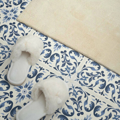 Vinyl tiles Flower pattern on tiles