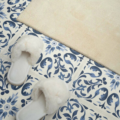 Vinyl tiles Flower pattern on tiles