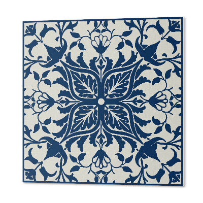Self adhesive vinyl floor tiles Plant motif with leaves