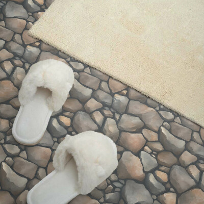 Self adhesive vinyl floor tiles Pattern of rock structures