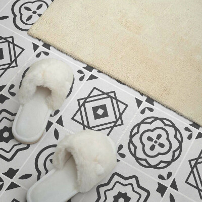 Vinyl tiles Square geometric motifs
