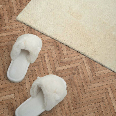 Vinyl tiles Geometric herringbone motif