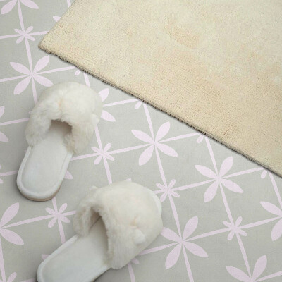 Vinyl tiles Floral mesh with flowers