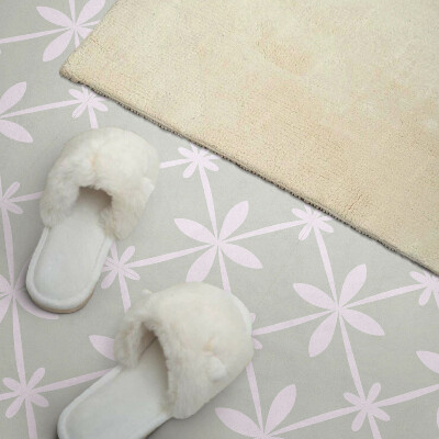 Vinyl tiles Floral mesh with flowers