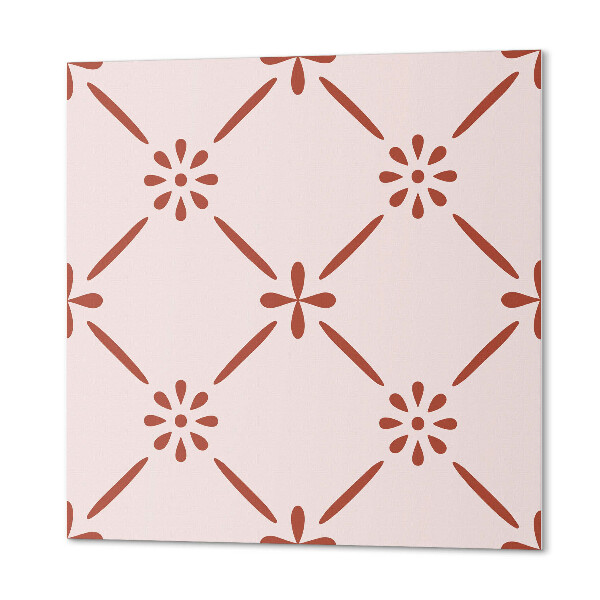 Self adhesive vinyl floor tiles Modern floral motif