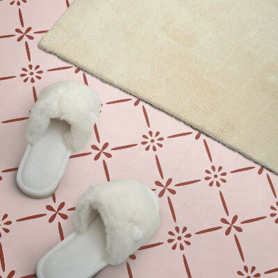 Self adhesive vinyl floor tiles Modern floral motif
