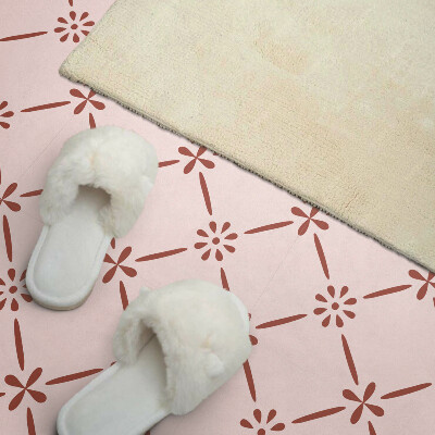Self adhesive vinyl floor tiles Modern floral motif