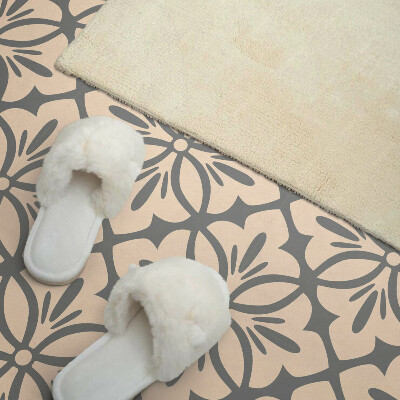 Self adhesive vinyl floor tiles Floral pattern with intricate details