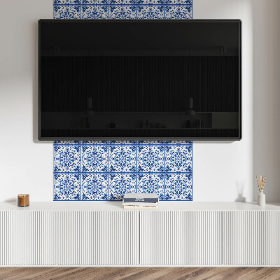 Self adhesive vinyl floor tiles Symmetrical flowers in harmony