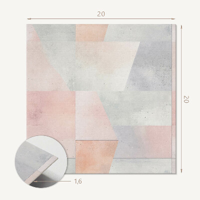 Vinyl tiles Geometric patterns in pastels
