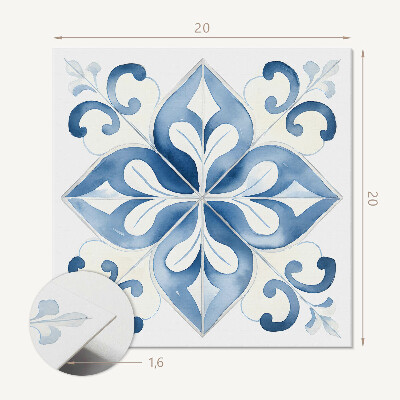 Pvc wall panels Flower pattern on tiles