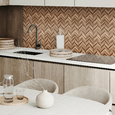 Vinyl tiles Wood-inspired herringbone pattern
