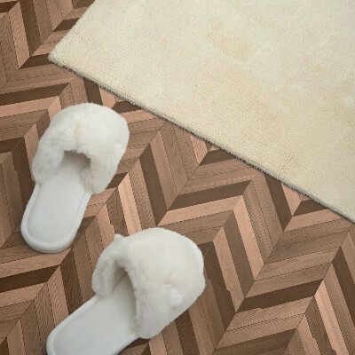Vinyl tiles Wood-inspired herringbone pattern