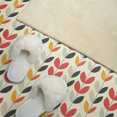 Self adhesive vinyl floor tiles Plant pattern