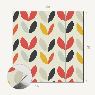 Self adhesive vinyl floor tiles Plant pattern