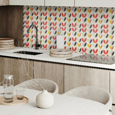 Self adhesive vinyl floor tiles Plant pattern