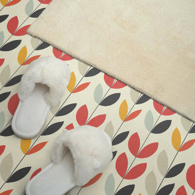 Self adhesive vinyl floor tiles Plant pattern