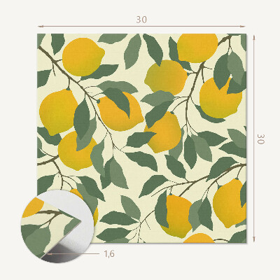 Self adhesive vinyl floor tiles Lemon-toned botany