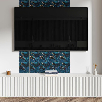 Vinyl tiles Waves in an abstract style