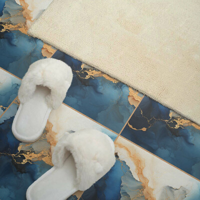 Self adhesive vinyl floor tiles Dynamic wave motif
