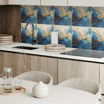 Self adhesive vinyl floor tiles Dynamic wave motif