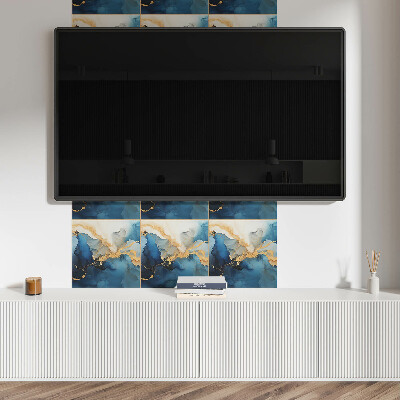 Self adhesive vinyl floor tiles Dynamic wave motif